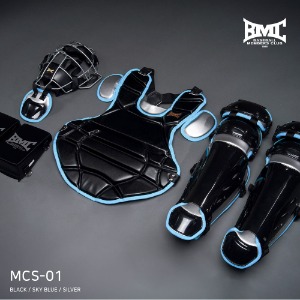 BMC 2024 프로 스리즈 MCS-01 포수장비세트 (블랙/스카이블루/실버)